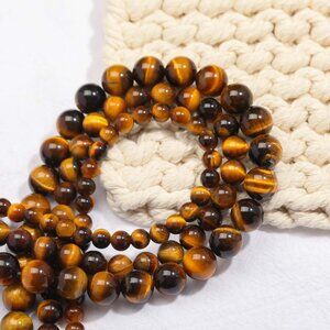 6mm Tiger's Eye Round Beads DIY Jewelry Making